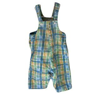 Health-tex overalls pastel colors check snap closure Easter Spring baby boy 9 m